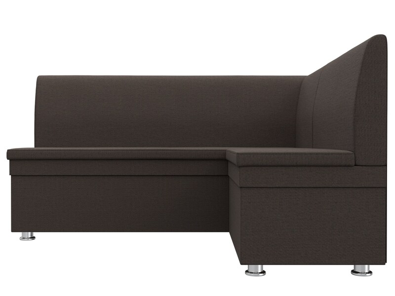 Диван кухонный угловой Уют правый угол, Рогожка, Амур 05 коричневый