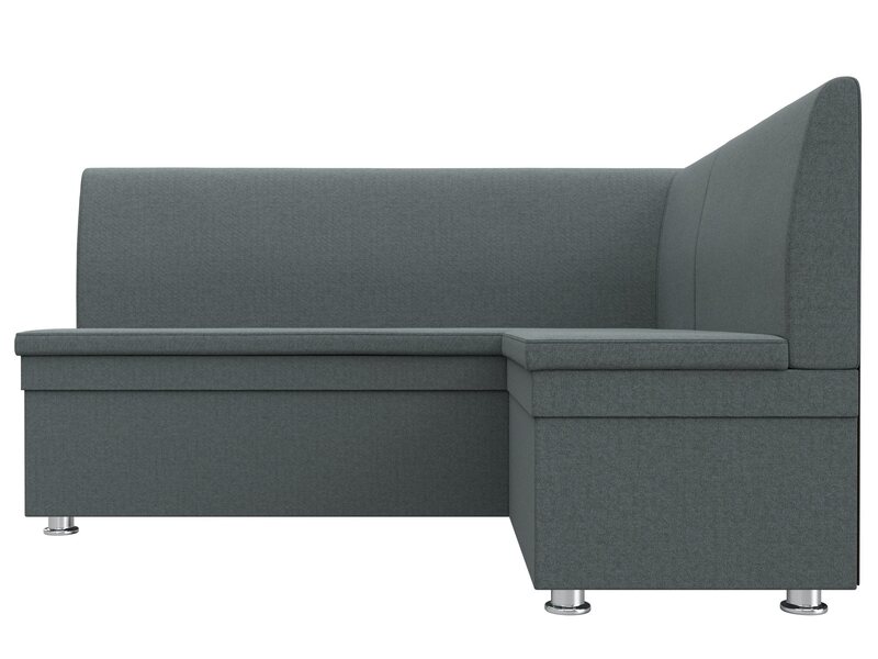 Диван кухонный угловой Уют правый угол, Рогожка, Амур 07 серый