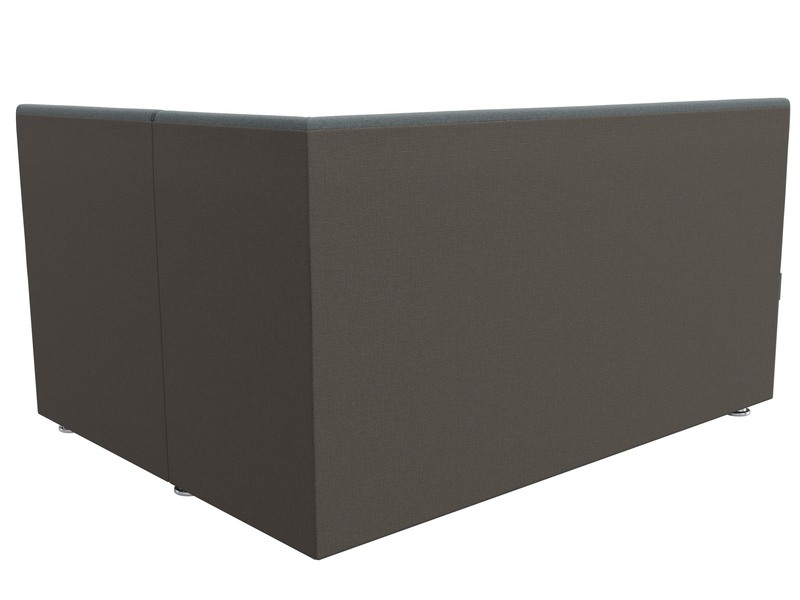 Диван кухонный угловой Уют правый угол, Рогожка, Амур 07 серый