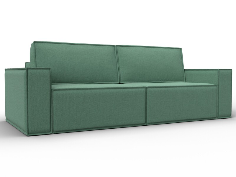 Диван прямой Куба, Рогожка, Амур 11 зеленый