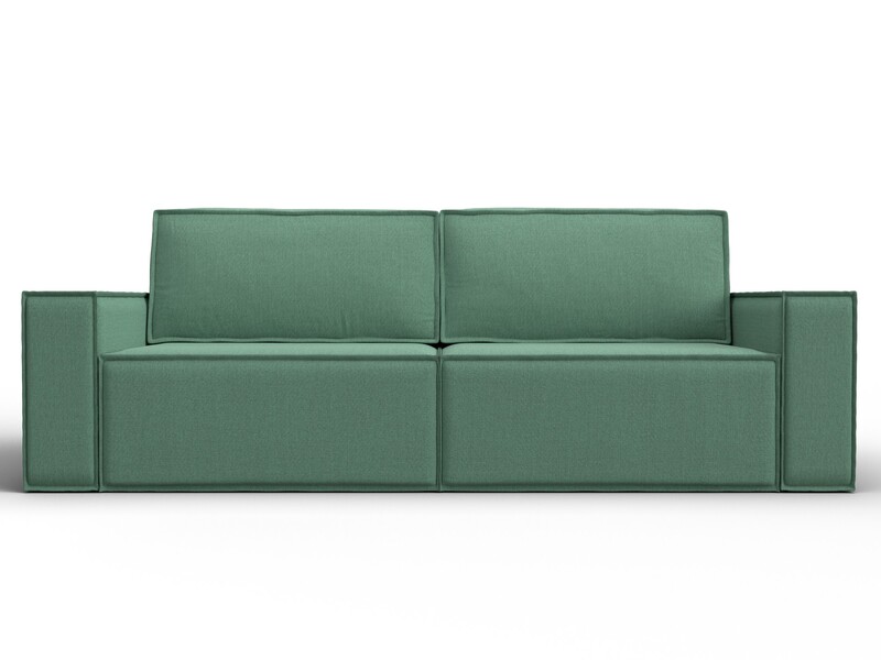 Диван прямой Куба, Рогожка, Амур 11 зеленый