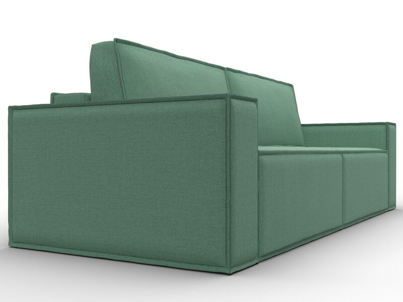 Диван прямой Куба, Рогожка, Амур 11 зеленый