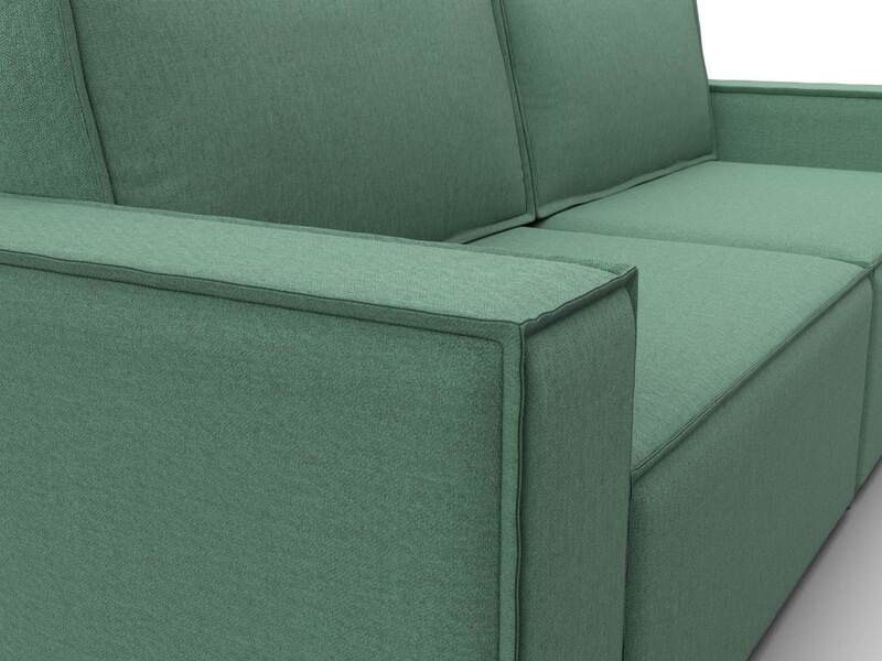 Диван прямой Куба, Рогожка, Амур 11 зеленый