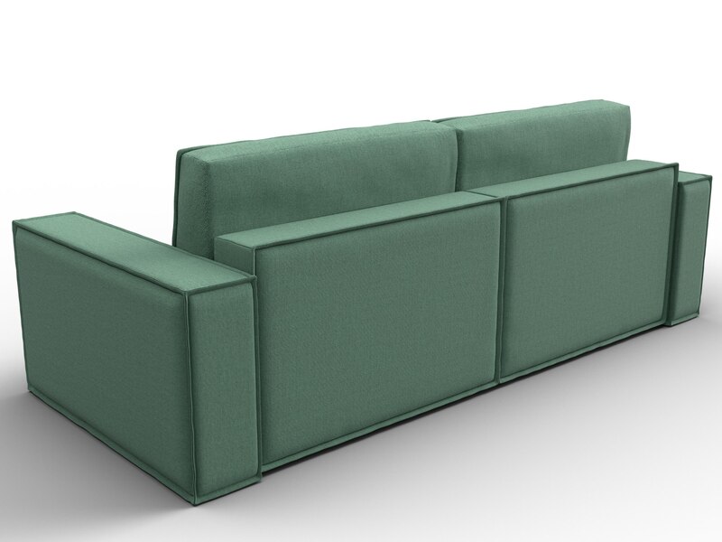 Диван прямой Куба, Рогожка, Амур 11 зеленый