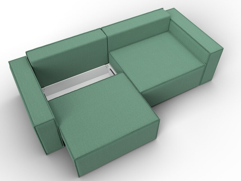 Диван прямой Куба, Рогожка, Амур 11 зеленый