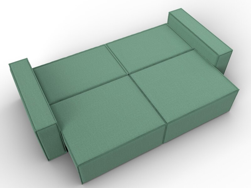 Диван прямой Куба, Рогожка, Амур 11 зеленый