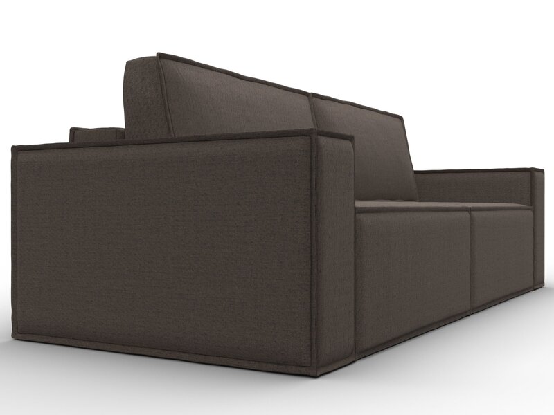 Диван прямой Куба, Рогожка, Амур 05 коричневый