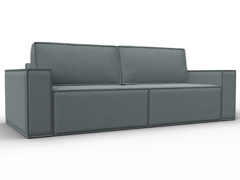 Диван прямой Куба, Рогожка, Амур 07 серый