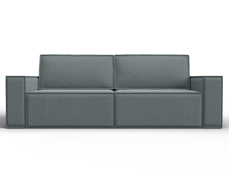 Диван прямой Куба, Рогожка, Амур 07 серый