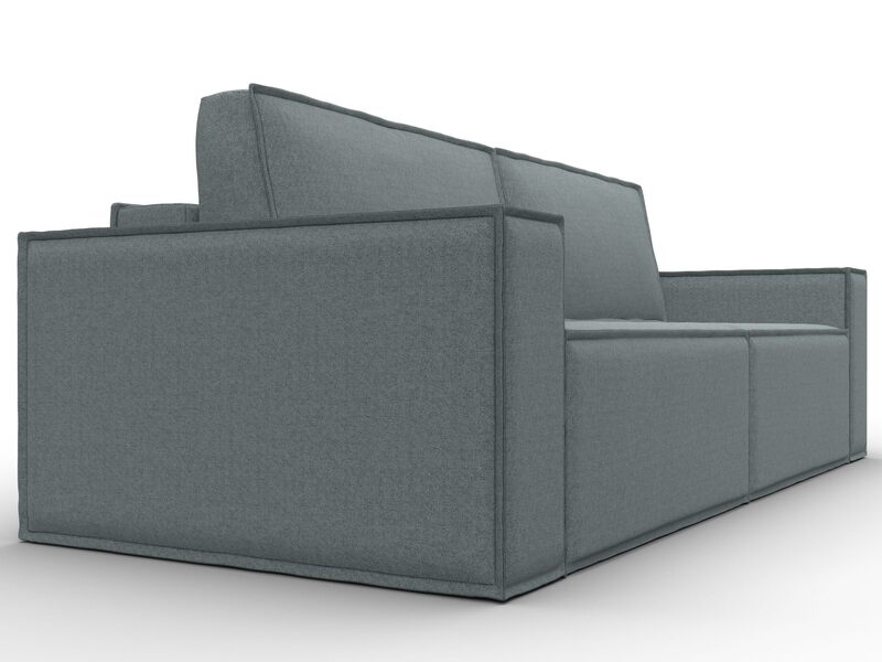 Диван прямой Куба, Рогожка, Амур 07 серый