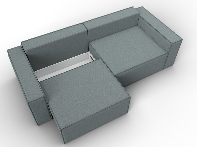 Диван прямой Куба, Рогожка, Амур 07 серый