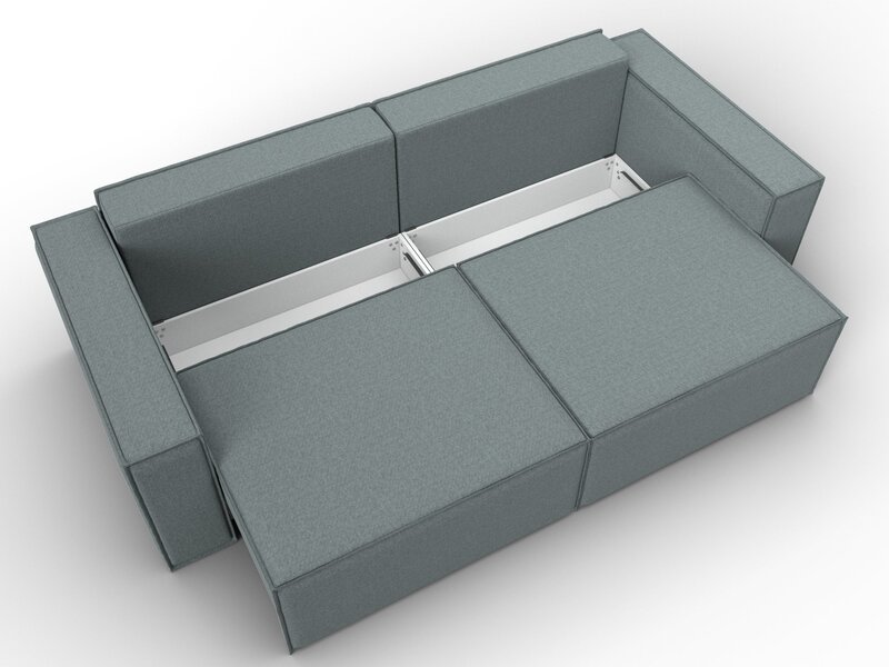 Диван прямой Куба, Рогожка, Амур 07 серый