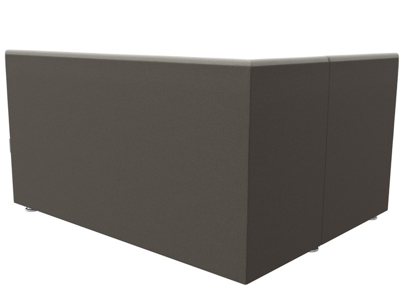 Диван кухонный угловой Уют левый угол, Рогожка, Амур 02 бежевый