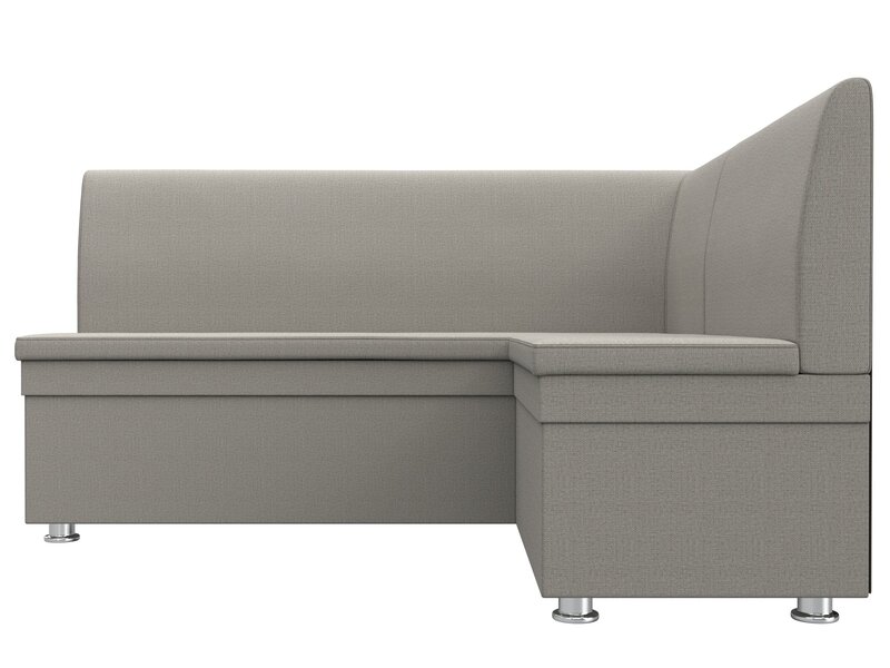 Диван кухонный угловой Уют правый угол, Рогожка, Амур 02 бежевый