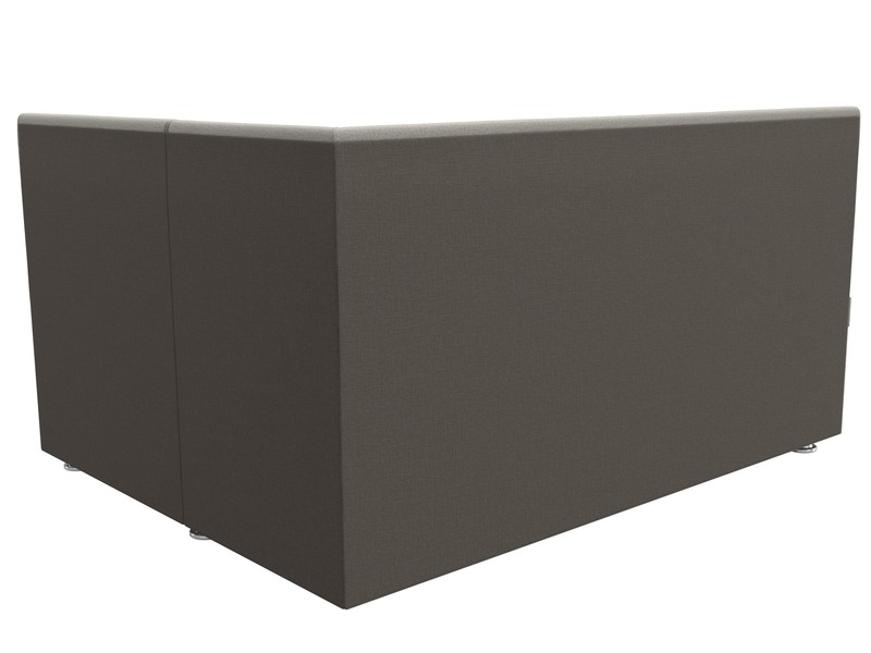 Диван кухонный угловой Уют правый угол, Рогожка, Амур 02 бежевый