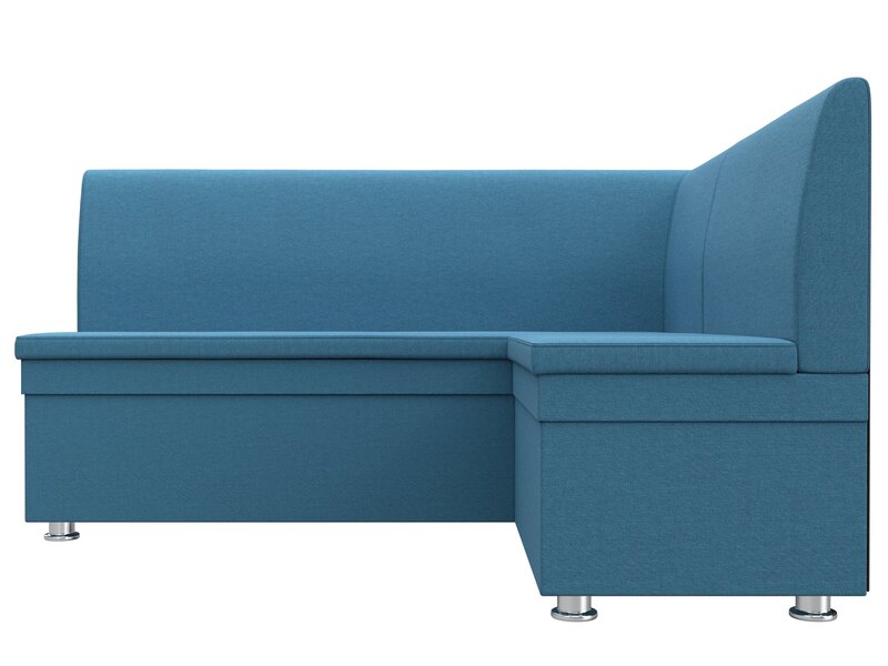 Диван кухонный угловой Уют правый угол, Рогожка, Амур 10 голубой