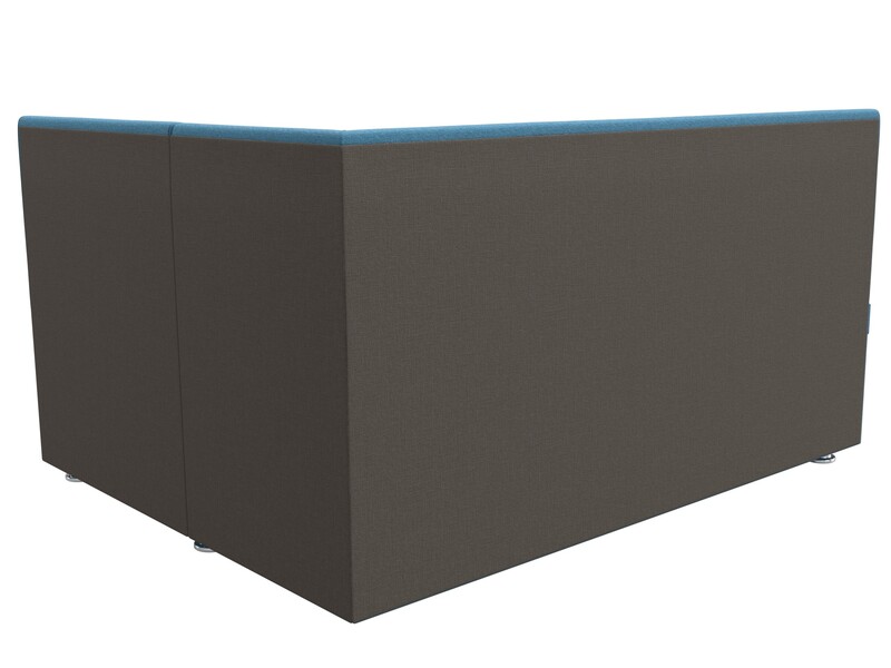 Диван кухонный угловой Уют правый угол, Рогожка, Амур 10 голубой