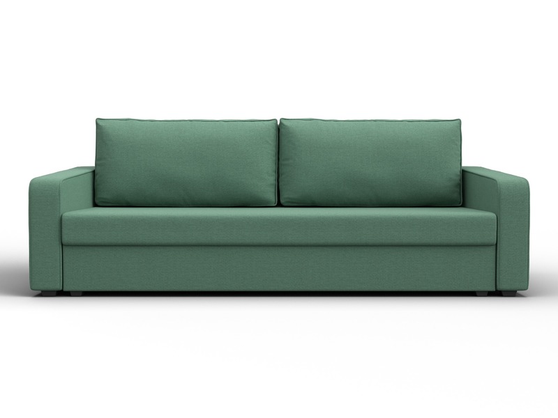 Диван прямой Лига-009, Рогожка, Амур 11 зеленый