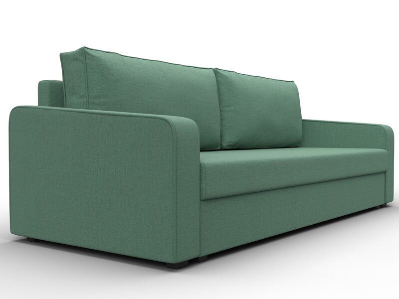 Диван прямой Лига-009, Рогожка, Амур 11 зеленый