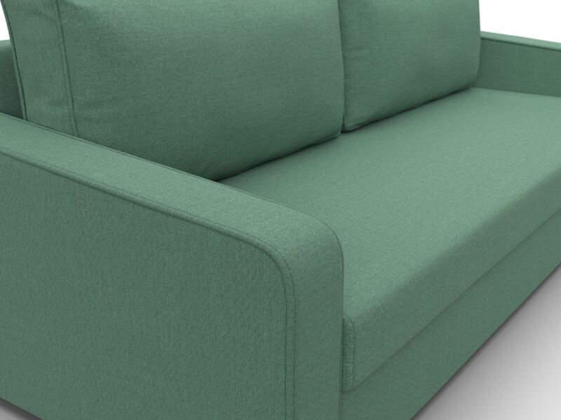 Диван прямой Лига-009, Рогожка, Амур 11 зеленый