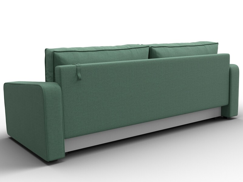 Диван прямой Лига-009, Рогожка, Амур 11 зеленый