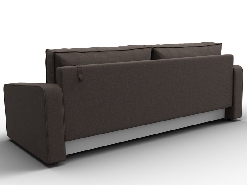 Диван прямой Лига-009, Рогожка, Амур 05 коричневый