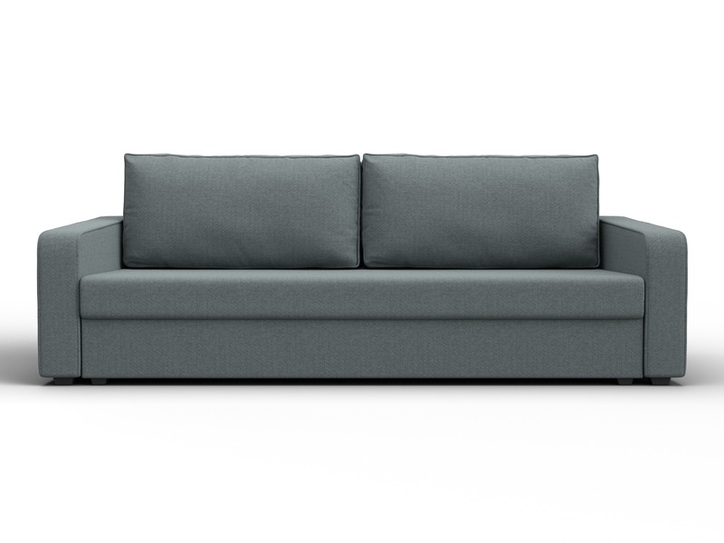 Диван прямой Лига-009, Рогожка, Амур 07 серый