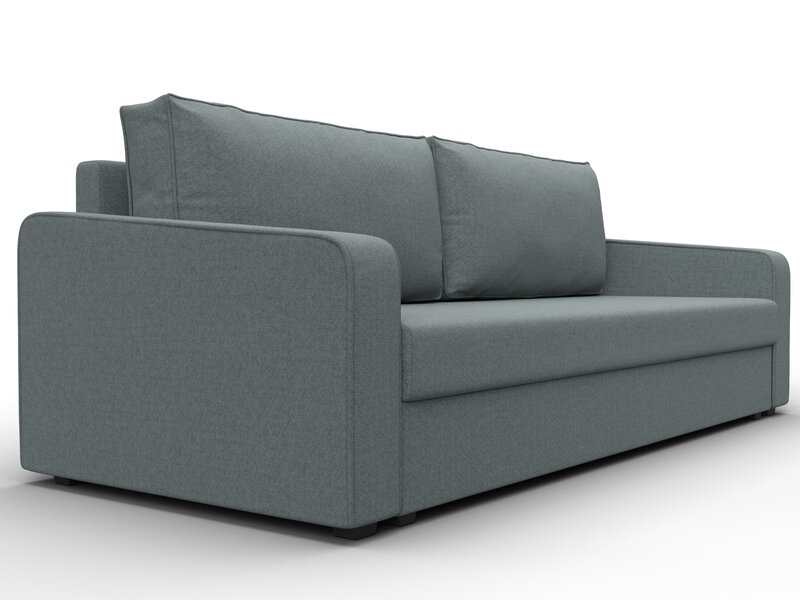 Диван прямой Лига-009, Рогожка, Амур 07 серый