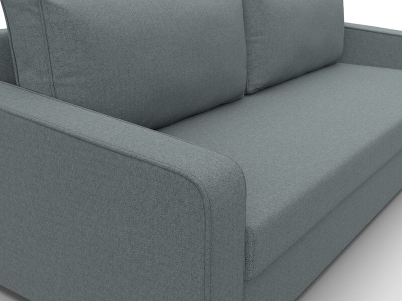 Диван прямой Лига-009, Рогожка, Амур 07 серый