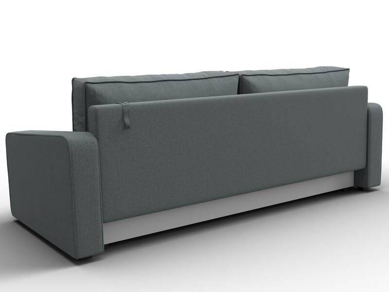 Диван прямой Лига-009, Рогожка, Амур 07 серый