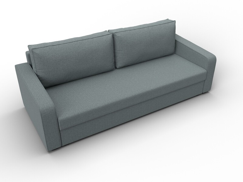 Диван прямой Лига-009, Рогожка, Амур 07 серый