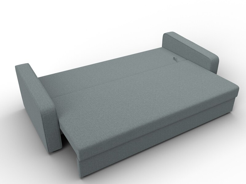 Диван прямой Лига-009, Рогожка, Амур 07 серый