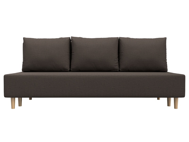 Диван прямой Лига-033, Рогожка, Амур 05 коричневый