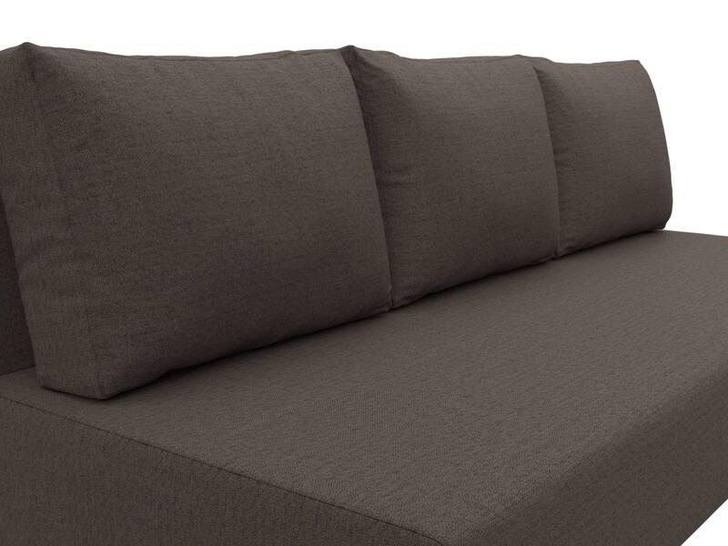 Диван прямой Лига-033, Рогожка, Амур 05 коричневый