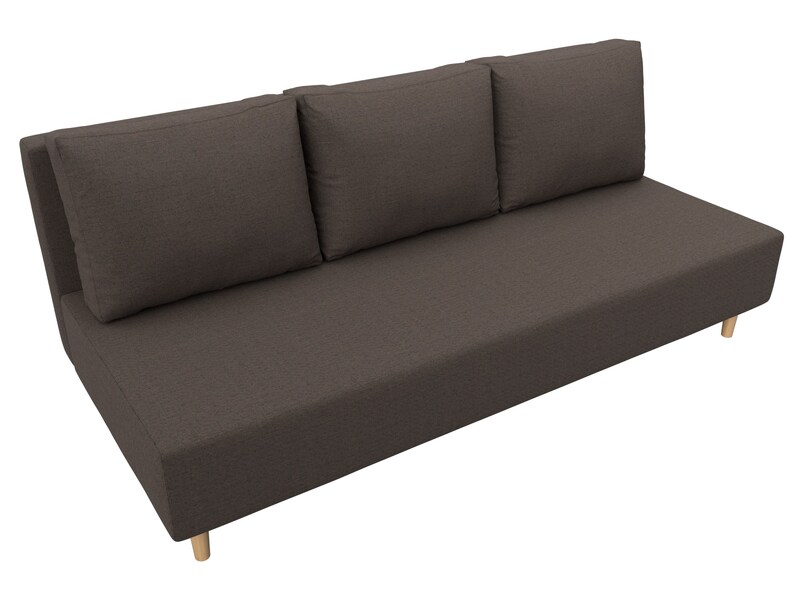 Диван прямой Лига-033, Рогожка, Амур 05 коричневый