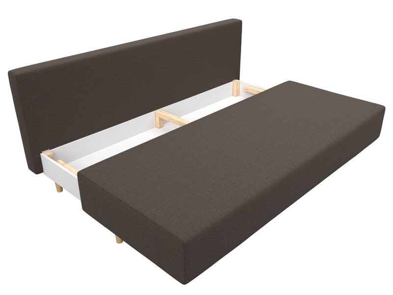 Диван прямой Лига-033, Рогожка, Амур 05 коричневый