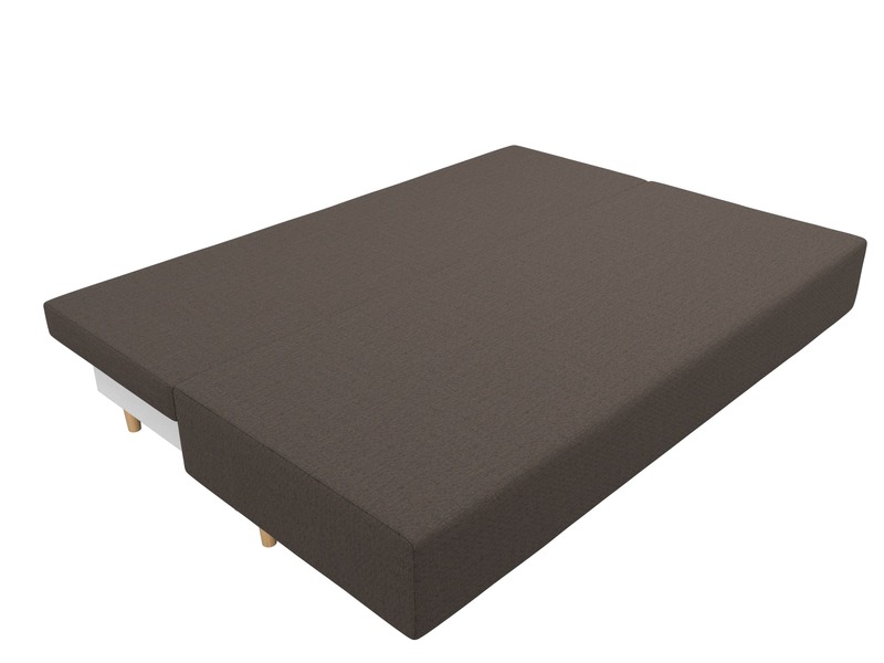 Диван прямой Лига-033, Рогожка, Амур 05 коричневый