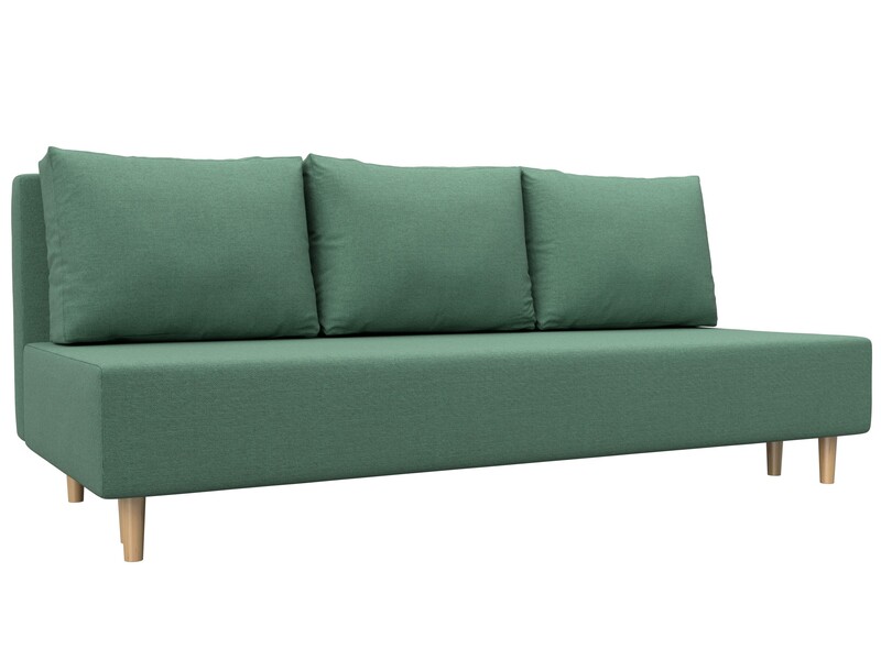 Диван прямой Лига-033, Рогожка, Амур 11 зеленый