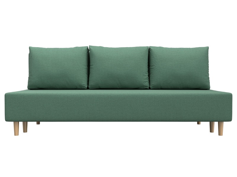 Диван прямой Лига-033, Рогожка, Амур 11 зеленый