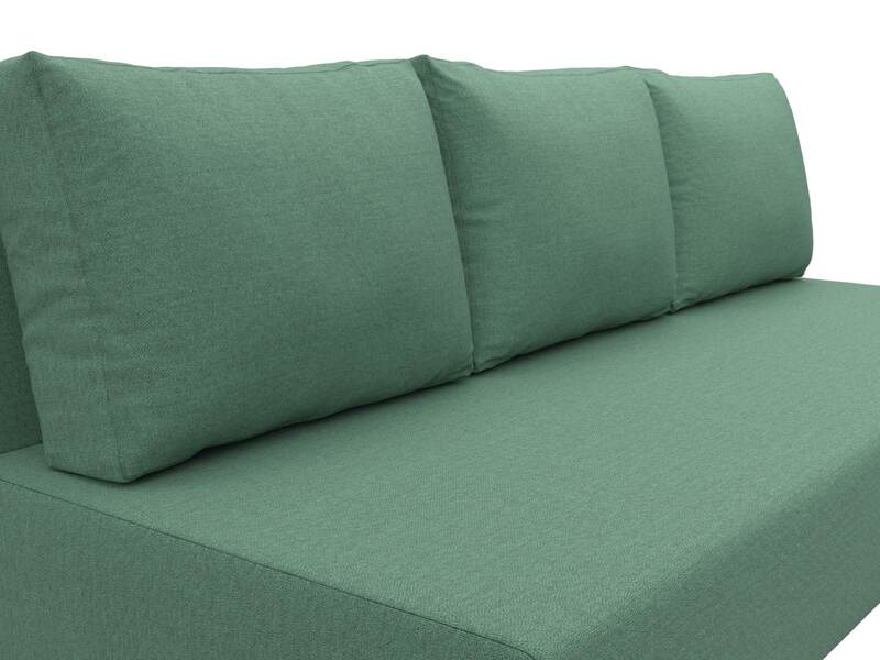 Диван прямой Лига-033, Рогожка, Амур 11 зеленый