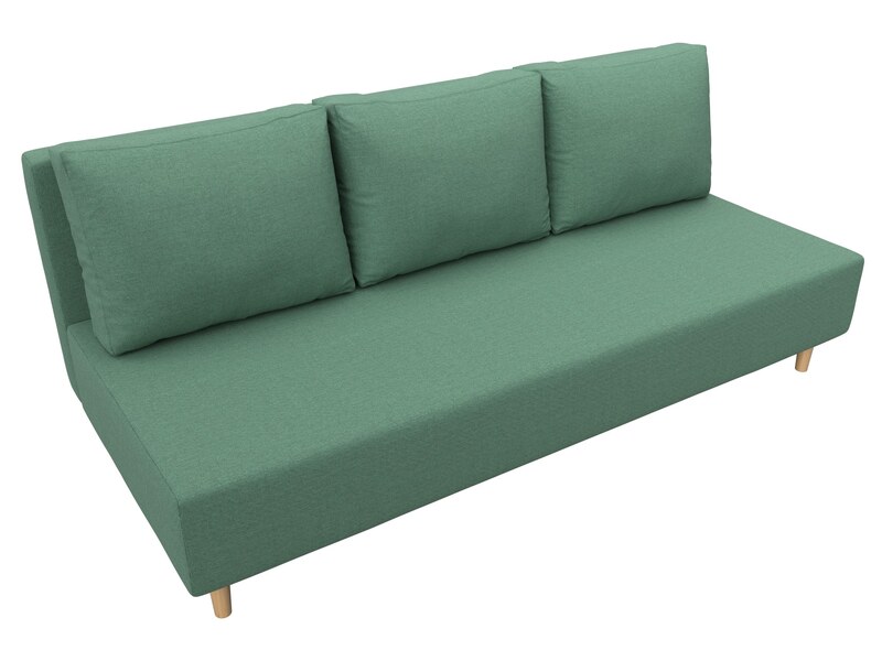 Диван прямой Лига-033, Рогожка, Амур 11 зеленый