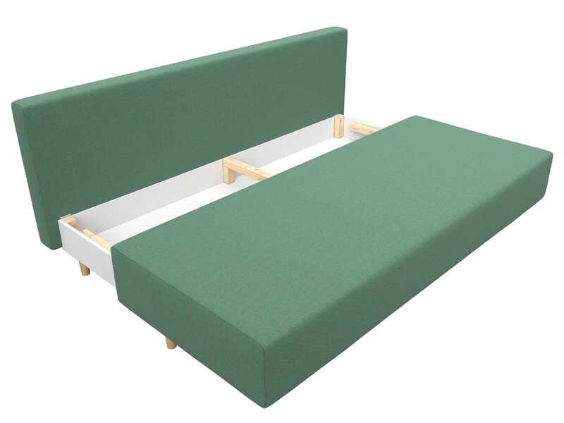 Диван прямой Лига-033, Рогожка, Амур 11 зеленый