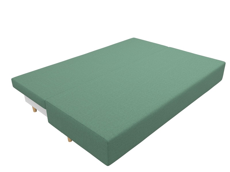 Диван прямой Лига-033, Рогожка, Амур 11 зеленый