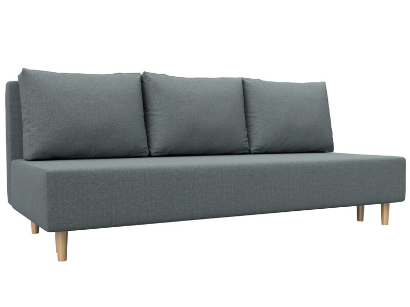 Диван прямой Лига-033, Рогожка, Амур 07 серый