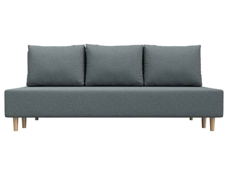 Диван прямой Лига-033, Рогожка, Амур 07 серый