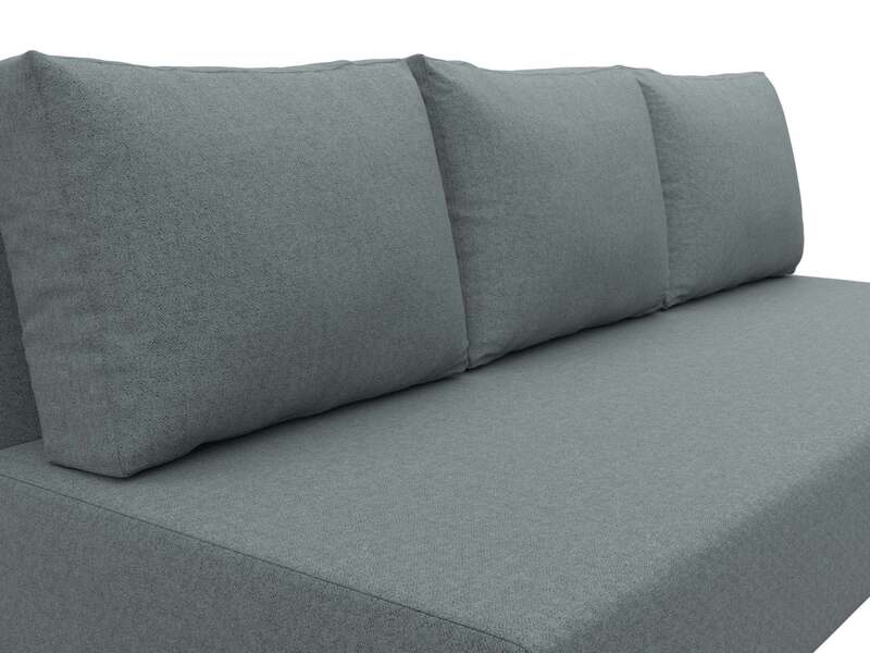 Диван прямой Лига-033, Рогожка, Амур 07 серый