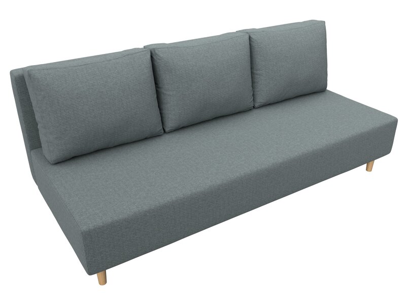 Диван прямой Лига-033, Рогожка, Амур 07 серый