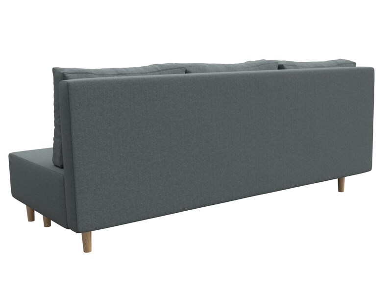 Диван прямой Лига-033, Рогожка, Амур 07 серый