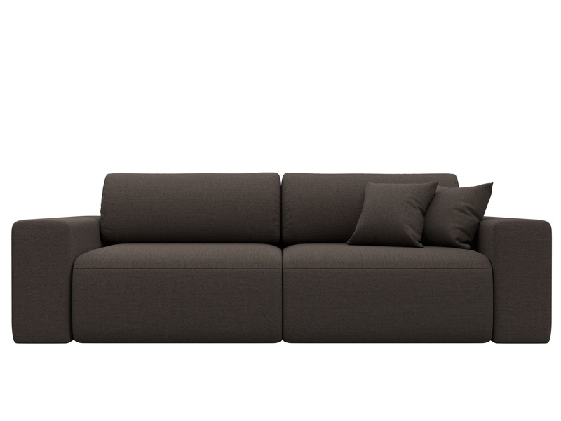 Диван прямой Лига-036 НПБ Классик, Рогожка, Амур 05 коричневый