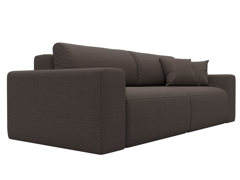 Диван прямой Лига-036 НПБ Классик, Рогожка, Амур 05 коричневый